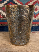 Load image into Gallery viewer, Beautiful Vintage Indian Etched Brass Lassi Cup
