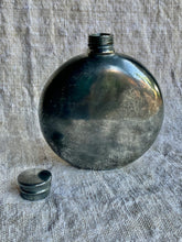 Load image into Gallery viewer, Wonderful Vintage English Pewter Small Round Pocket Flask
