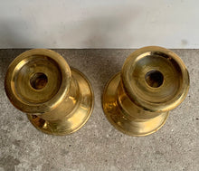 Load image into Gallery viewer, Pair of Vintage Brass, Bronze Patina Candlesticks
