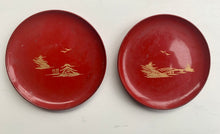 Load image into Gallery viewer, Vintage Japanese Red Lacquer Coasters in a beautiful decorative storage box
