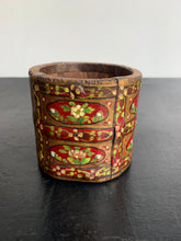 Load image into Gallery viewer, Beautiful Vintage Painted Wooden Pot
