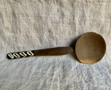 Load image into Gallery viewer, 2 Stylish Vintage Hand Carved African Wooden Spoons and 1 Serving Fork
